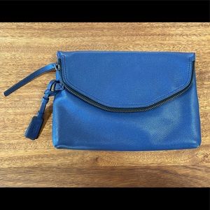 Tunic Noho Christie crossbody bag. Blue leather. Hard to find.